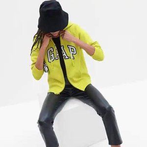 NWOT Gap new neon yellow zip hoodie